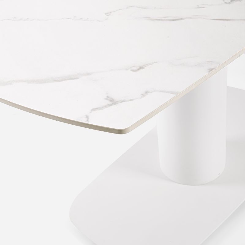 Stół jadalniany  JEREMIAS Black/White 140-200X80