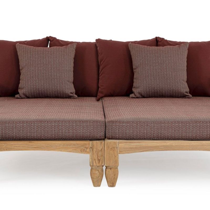 Leżak dwuosobowy BALI AQUA/WINE