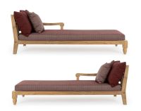 Leżak dwuosobowy BALI AQUA/WINE