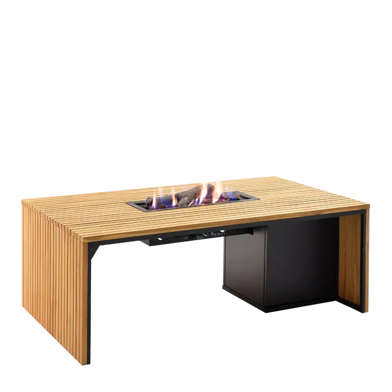 Stół z kominkiem Cosibridge 140 teak