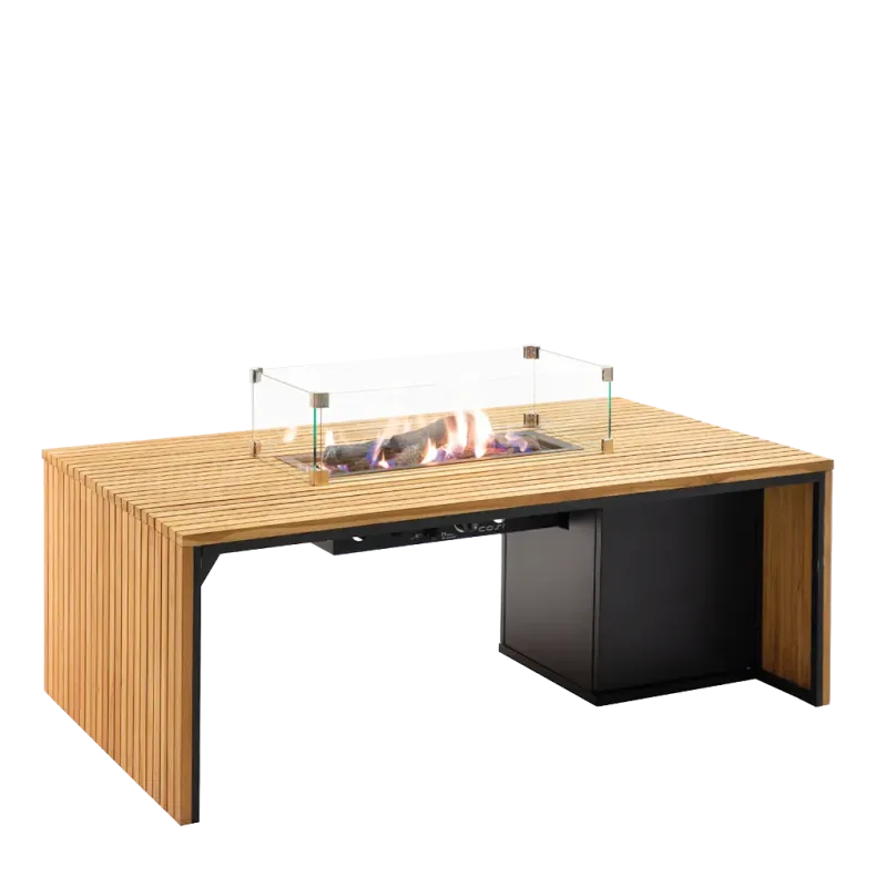 Stół z kominkiem Cosibridge 140 teak