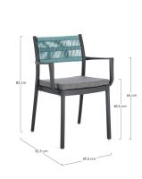 Krzesło obiadowe z podłokotnikami ALVIN