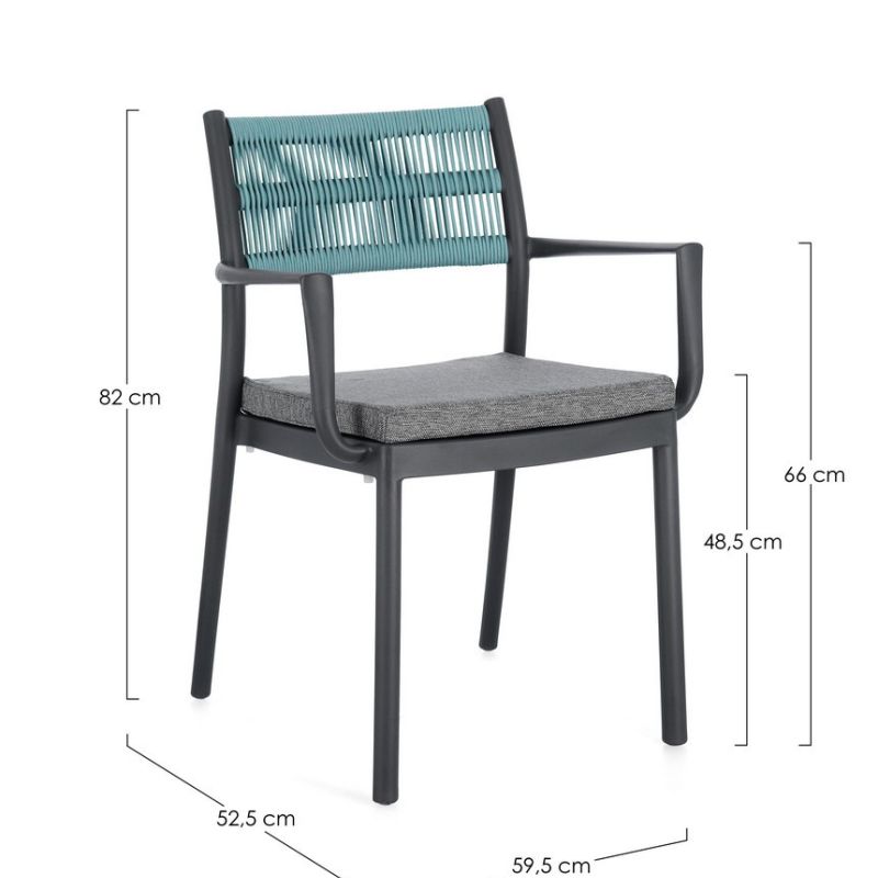 Krzesło obiadowe z podłokotnikami ALVIN