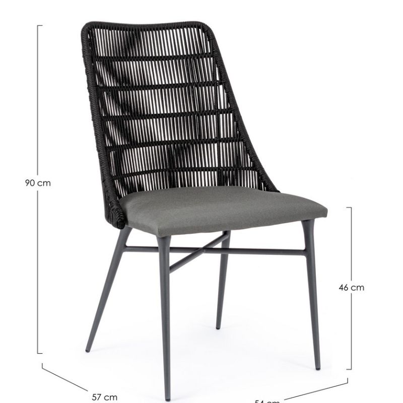 Krzesło obiadowe TABLITA CHARCOAL