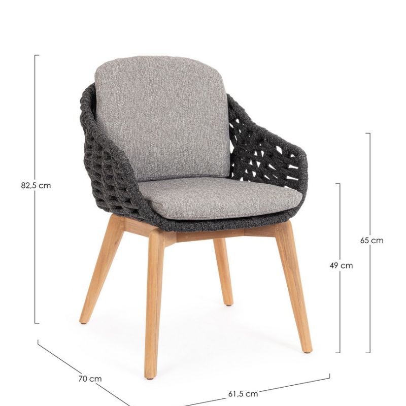 Krzesło obiadowe TAMIRES CHARCOAL