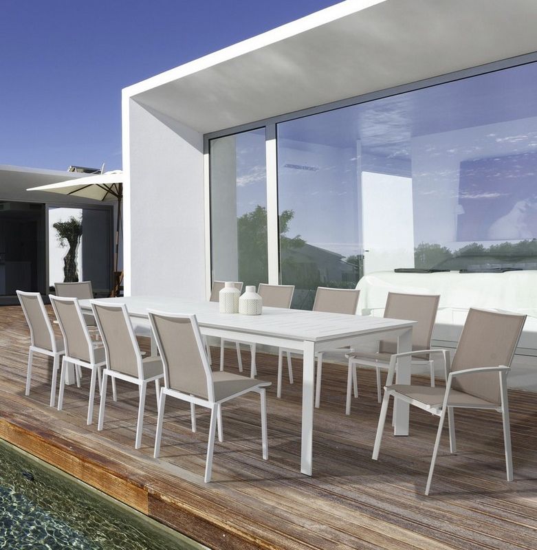 Stół KONNOR WHITE 200-300x110x76