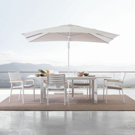 Stół BELMAR WHITE 160-240x100x75