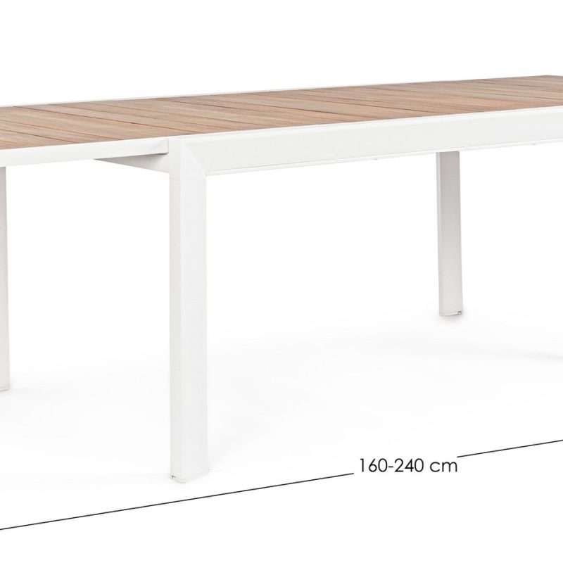 Stół BELMAR WHITE 160-240x100x75