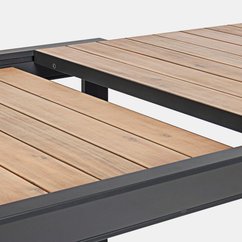 Stół BELMAR NAT/CHA. 160-240x100x75