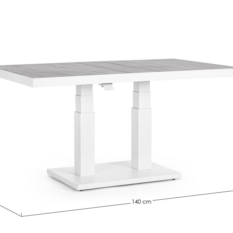 Stół TRUMAN WHITE140x85x49/72