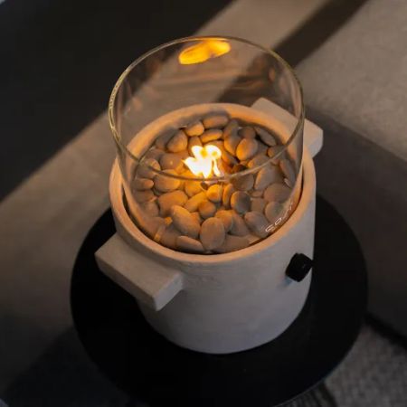 Świeca gazowa na taras Cosiscoop Craft light grey