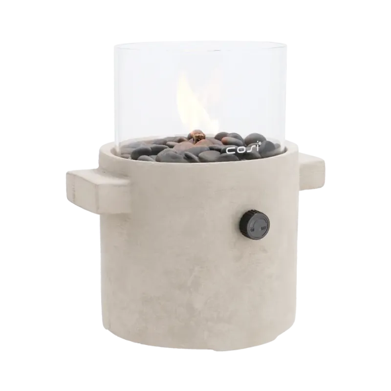 Świeca gazowa na taras Cosiscoop Craft light grey