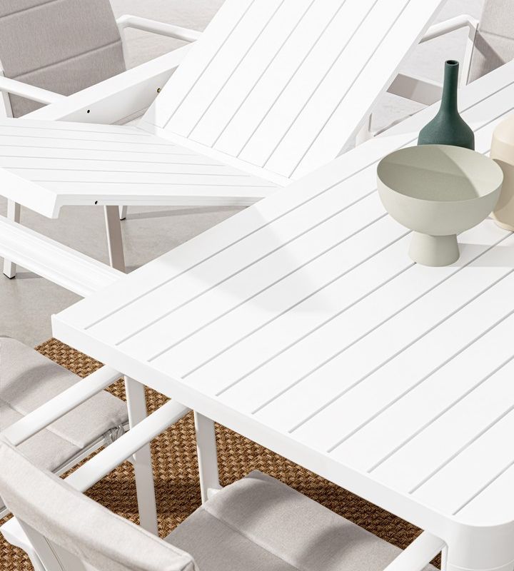 Stół KIPLIN WHITE 149x97/149x77,5