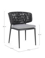 Krzesło obiadowe NOELIA CHARCOAL