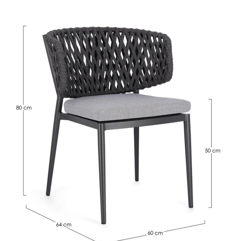 Krzesło obiadowe NOELIA CHARCOAL