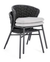 Krzesło obiadowe HARLOW CHARC QS22/GRAPHITE