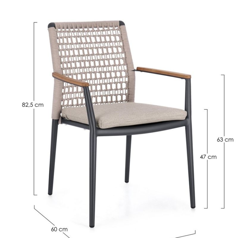 Krzesło obiadowe MADDOX CHARCOAL