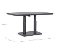Stół MIGUEL 140x80x51/72 CHARCOAL