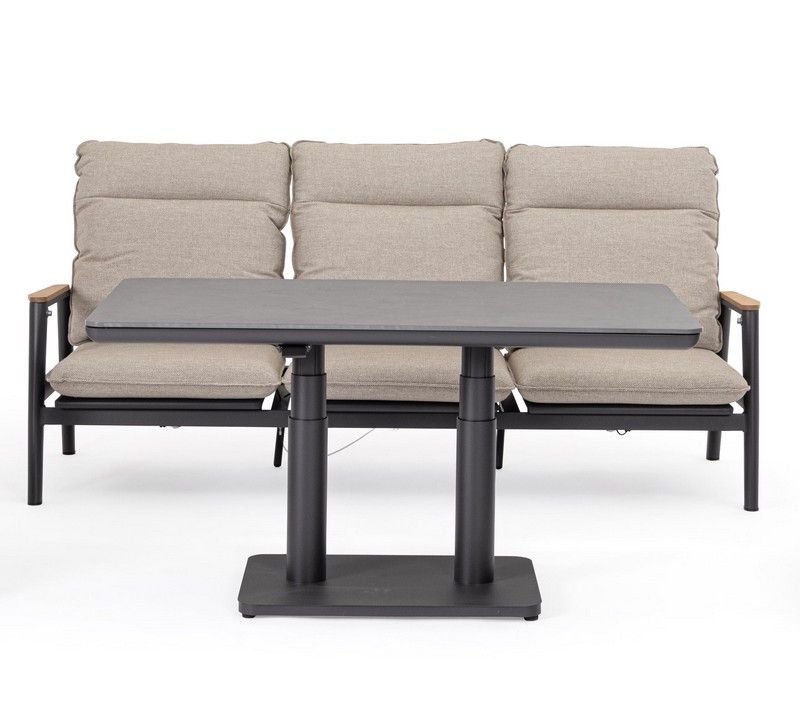 Stół MIGUEL 140x80x51/72 CHARCOAL