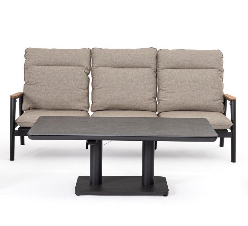 Stół MIGUEL 140x80x51/72 CHARCOAL