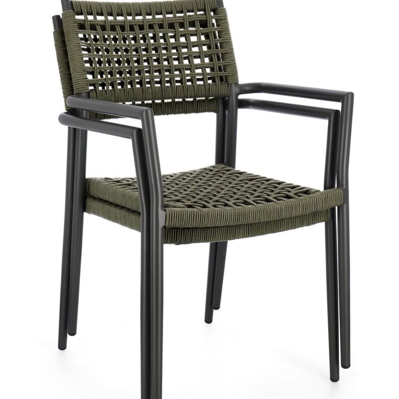 Krzesło obiadowe CALETA CHARC/GREEN