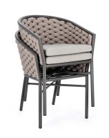 Krzesło obiadowe MARGALIDA CHARC/KHAKI