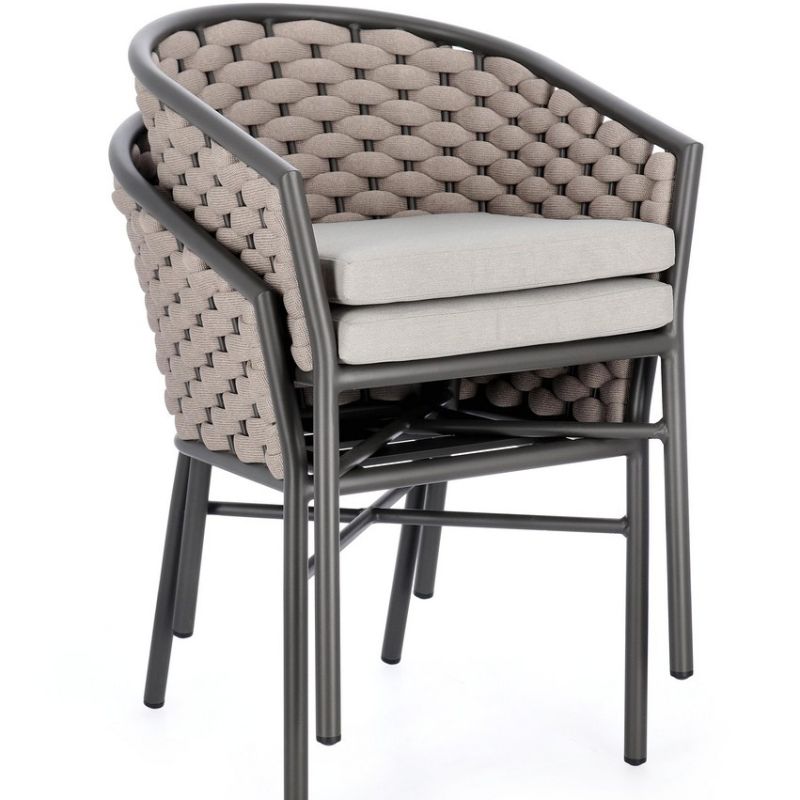 Krzesło obiadowe MARGALIDA CHARC/KHAKI