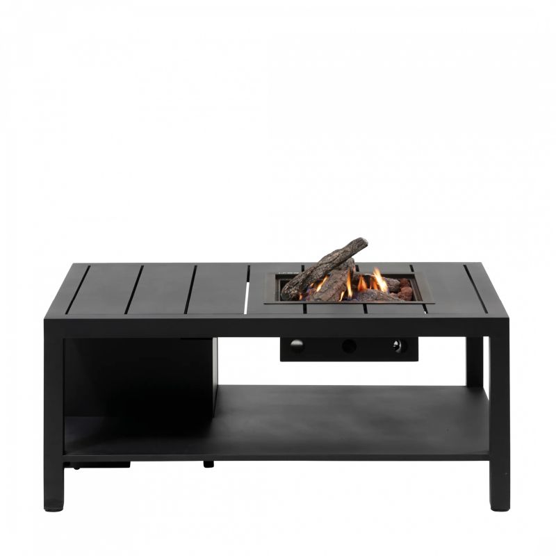 Обігрівач-стіл-камін Cosiloft, black/teak