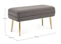 Pufa PAVLINA DARK GREY