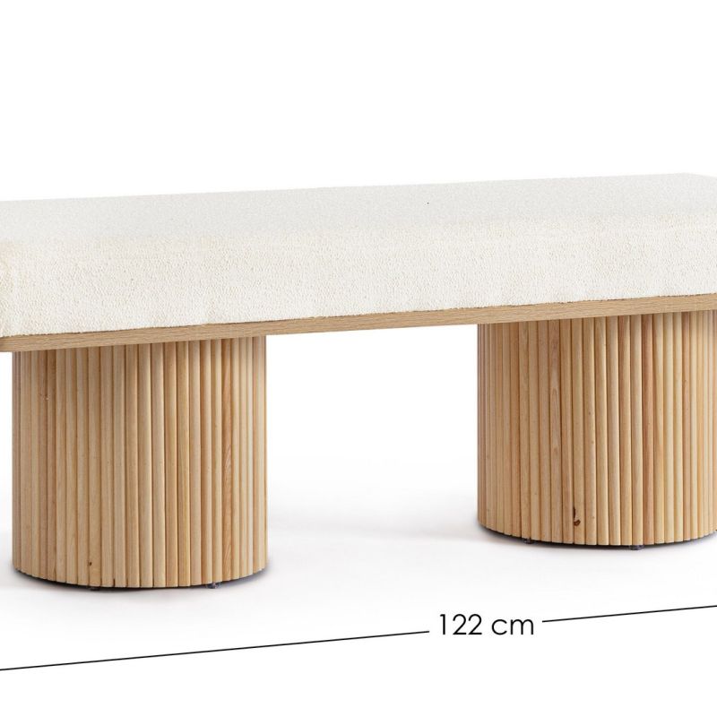 Pufa FLORIANA NAT-WHITE BOUCLE'