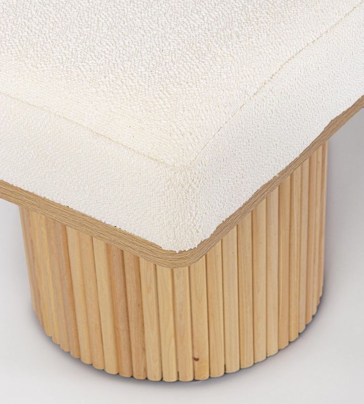 Pufa FLORIANA NAT-WHITE BOUCLE'