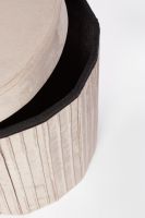 Pufa JOCELYN ROUND BEIGE VELVET
