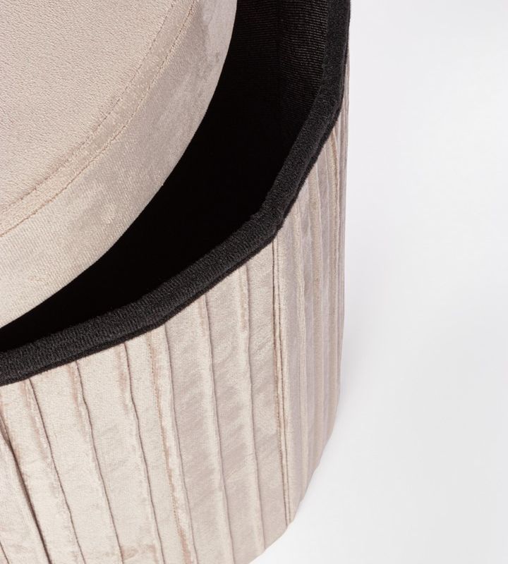Pufa JOCELYN ROUND BEIGE VELVET