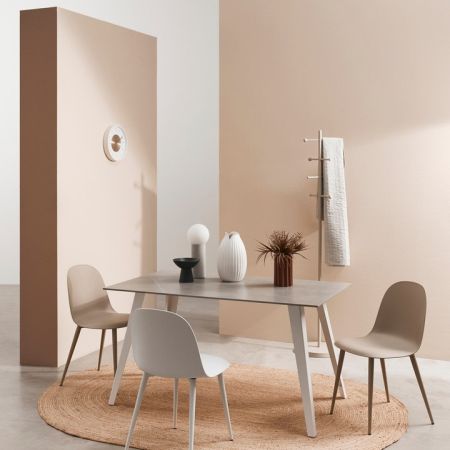 Stół jadalniany ARJETA WHITE/BLACK TABLE 140x80x76h