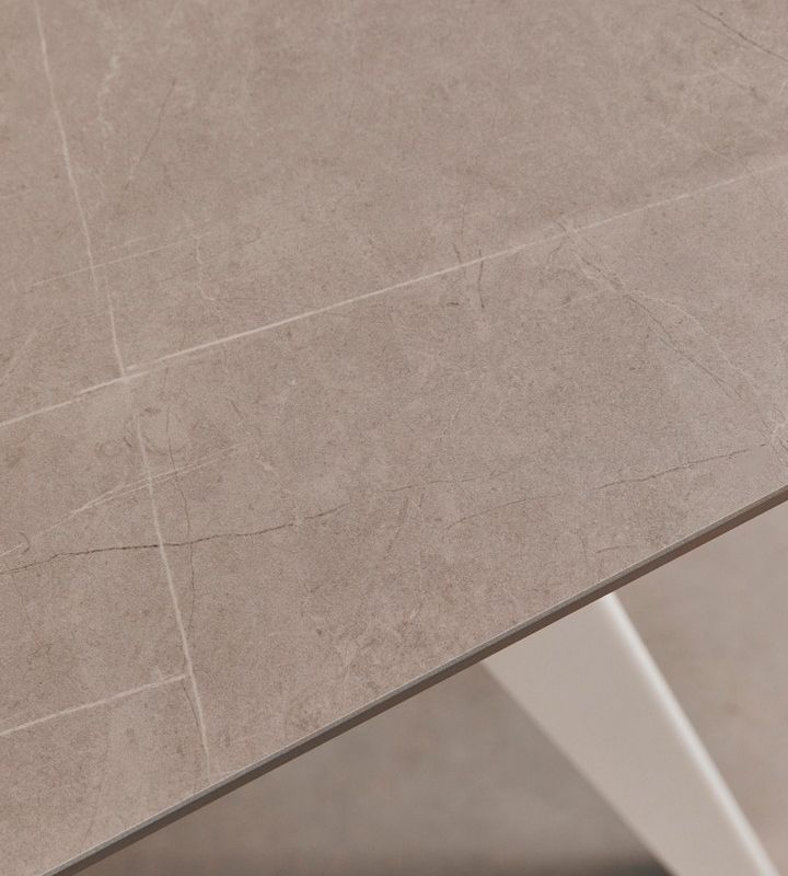 Stół jadalniany ARJETA WHITE/BLACK TABLE 140x80x76h