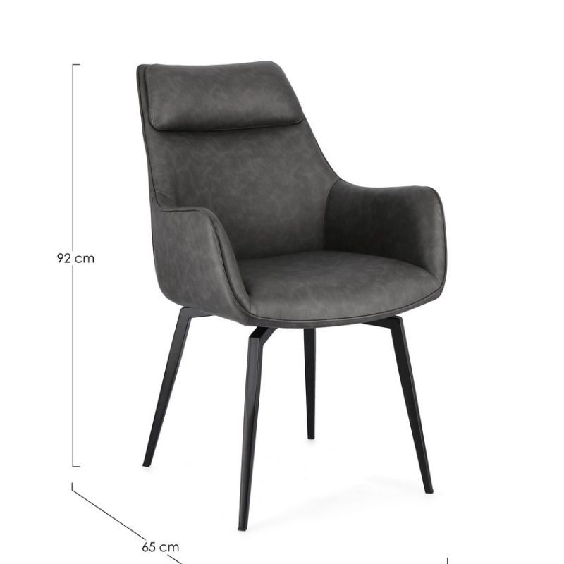 Fotel LAWRENCE CHARCOAL/TAUPE