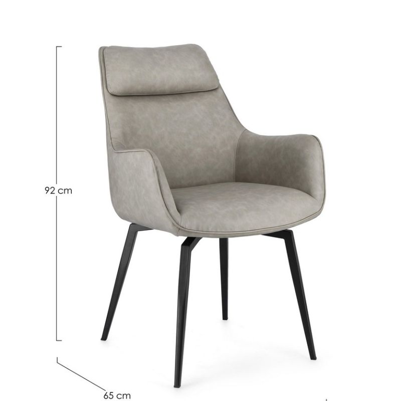 Fotel LAWRENCE CHARCOAL/TAUPE