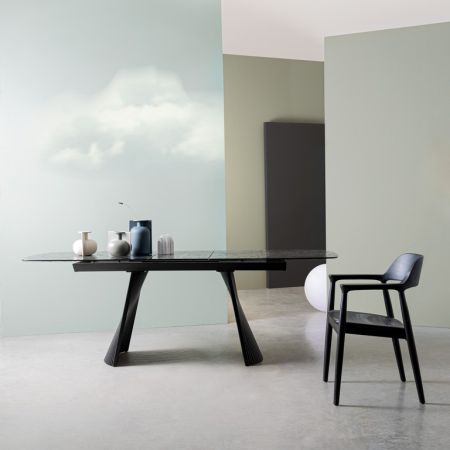 Stół jadalniany OLIVER GLASS 180-220x90x75h