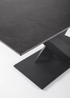 Stół jadalniany  JOHANNES White/ Black 160-200X90