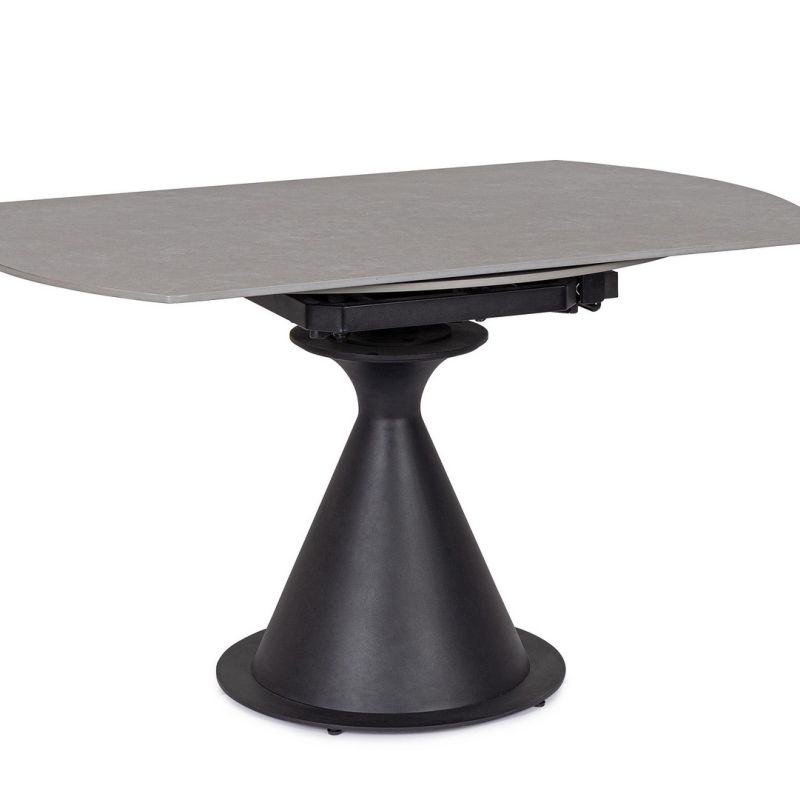 Stół jadalniany  JONNI White/ Black  85-135 cm