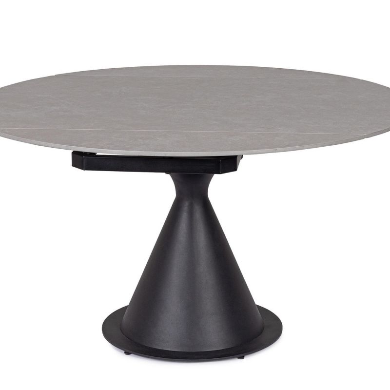 Stół jadalniany  JONNI White/ Black  85-135 cm