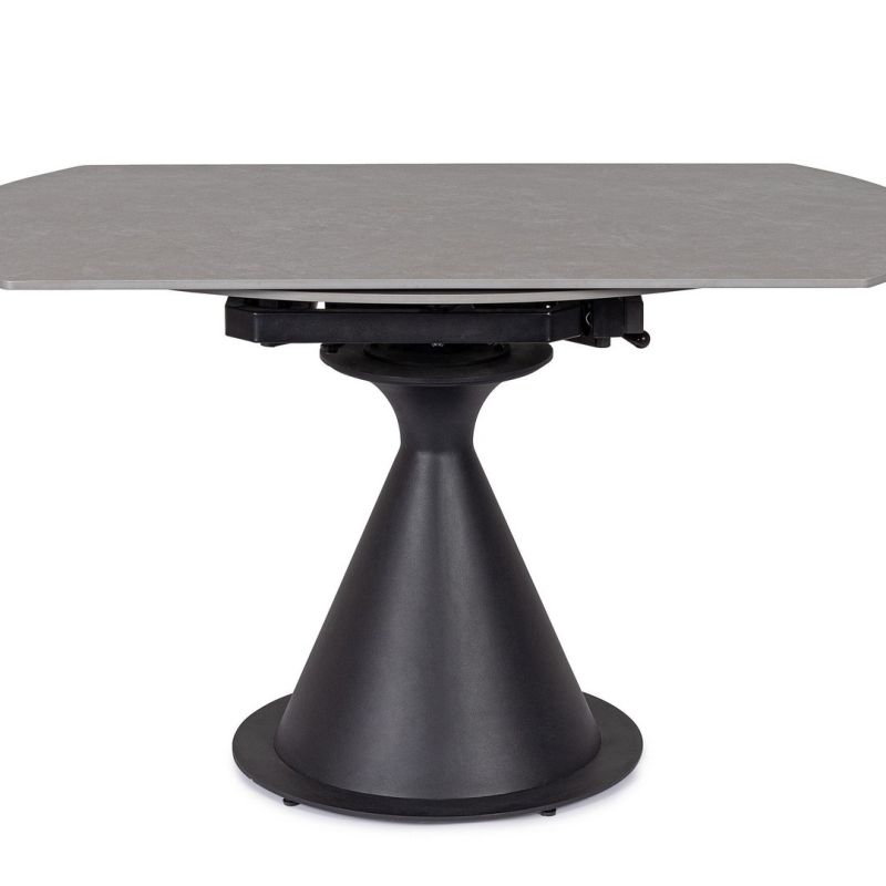 Stół jadalniany  JONNI White/ Black  85-135 cm