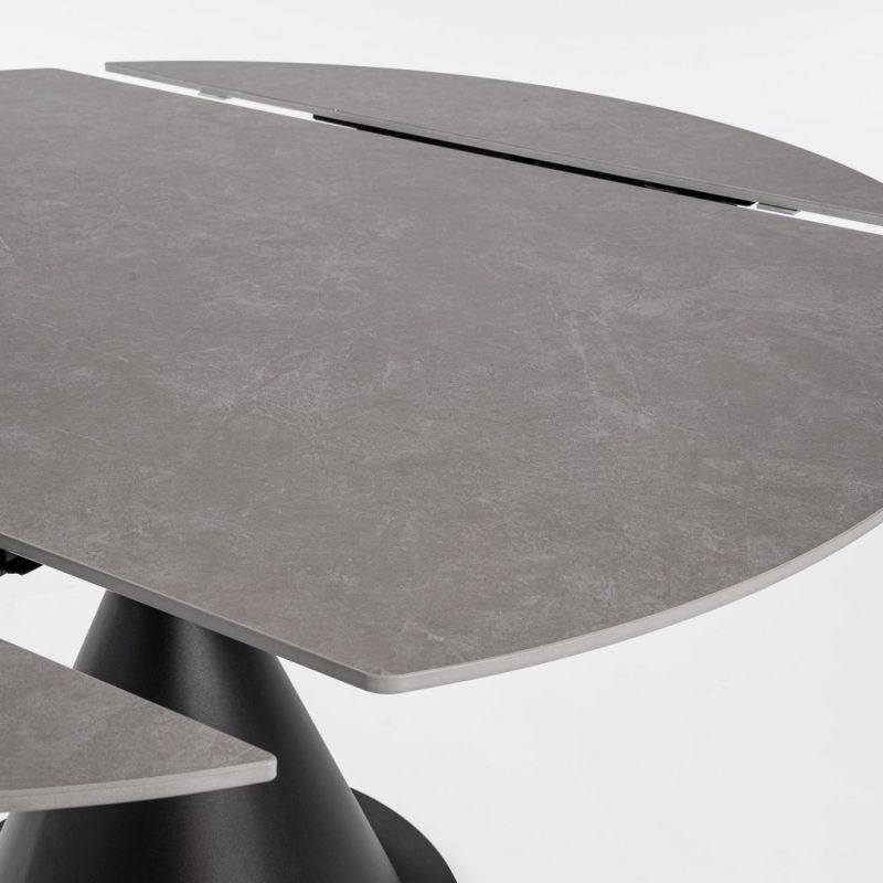 Stół jadalniany  JONNI White/ Black  85-135 cm