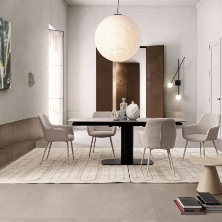 Stół jadalniany  JEREMIAS Black/White 140-200X80