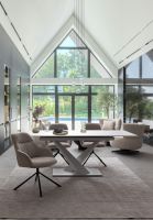 Stół jadalniany  JOHANNES White/ Black 160-200X90