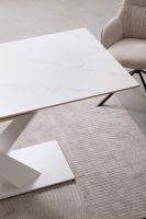 Stół jadalniany  JOHANNES White/ Black 160-200X90