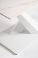 Stół jadalniany  JOHANNES White/ Black 160-200X90