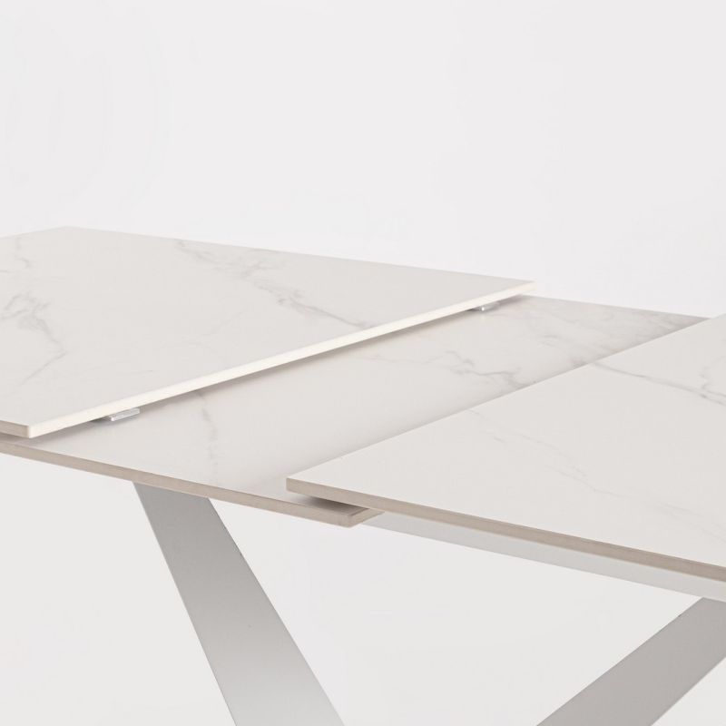 Stół jadalniany  JOHANNES White/ Black 160-200X90