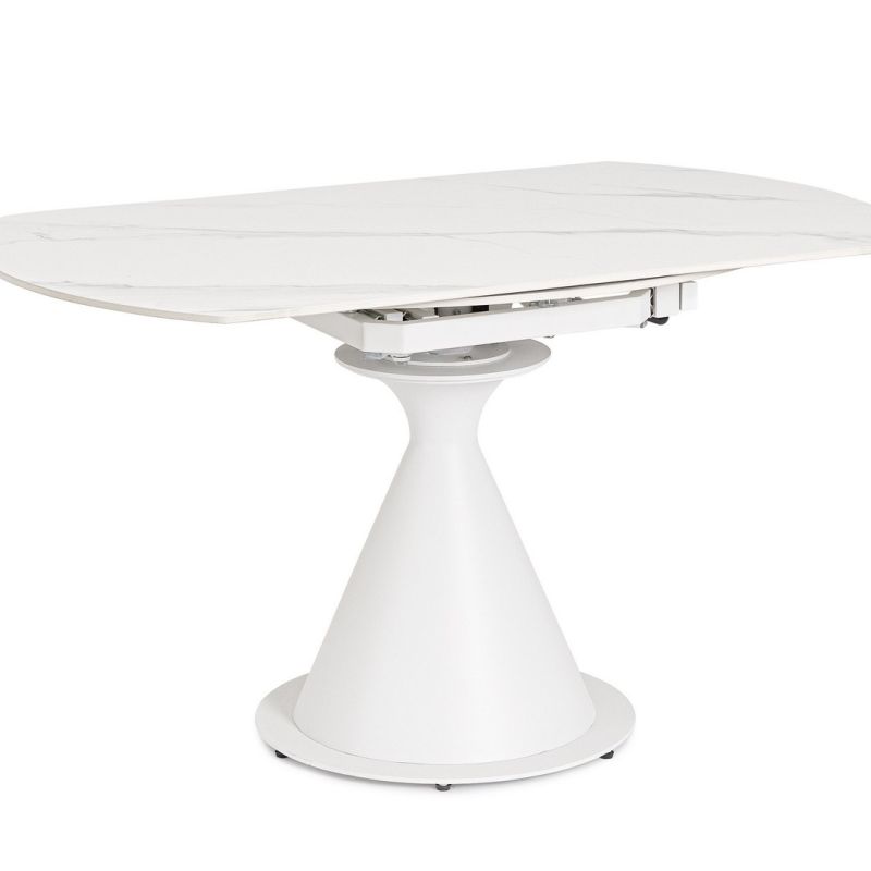 Stół jadalniany  JONNI White/ Black  85-135 cm