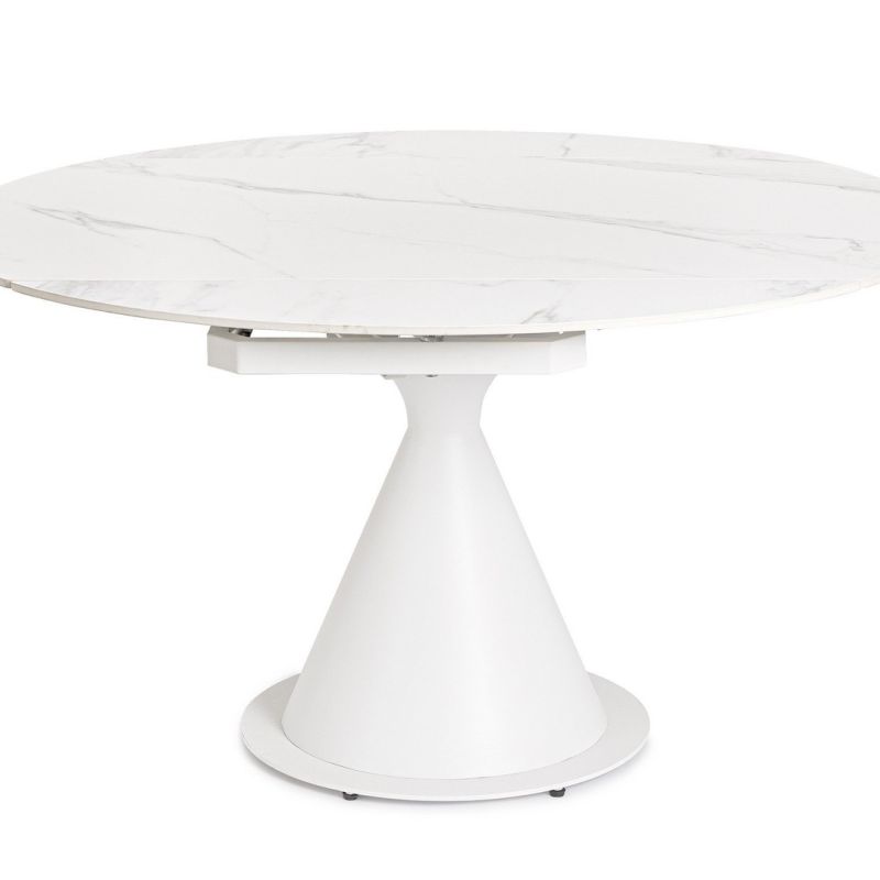 Stół jadalniany  JONNI White/ Black  85-135 cm